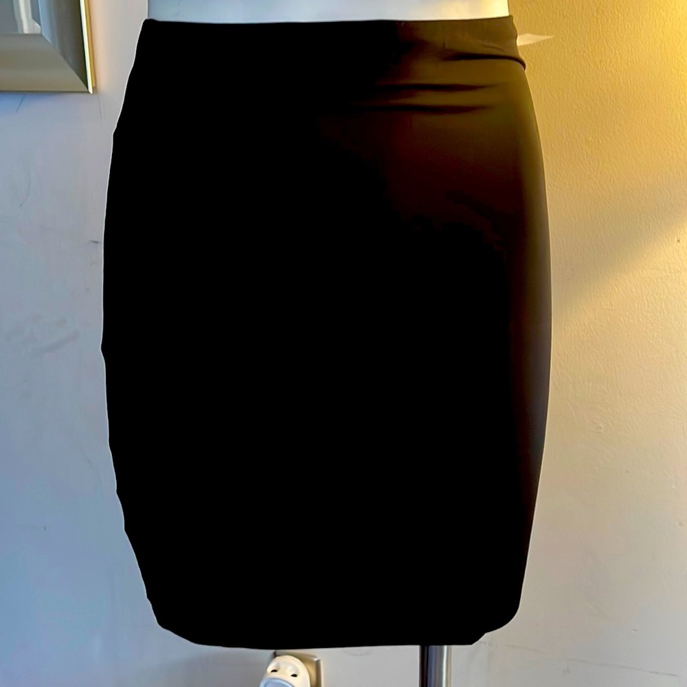 Rich Black stretchy mini  skirt